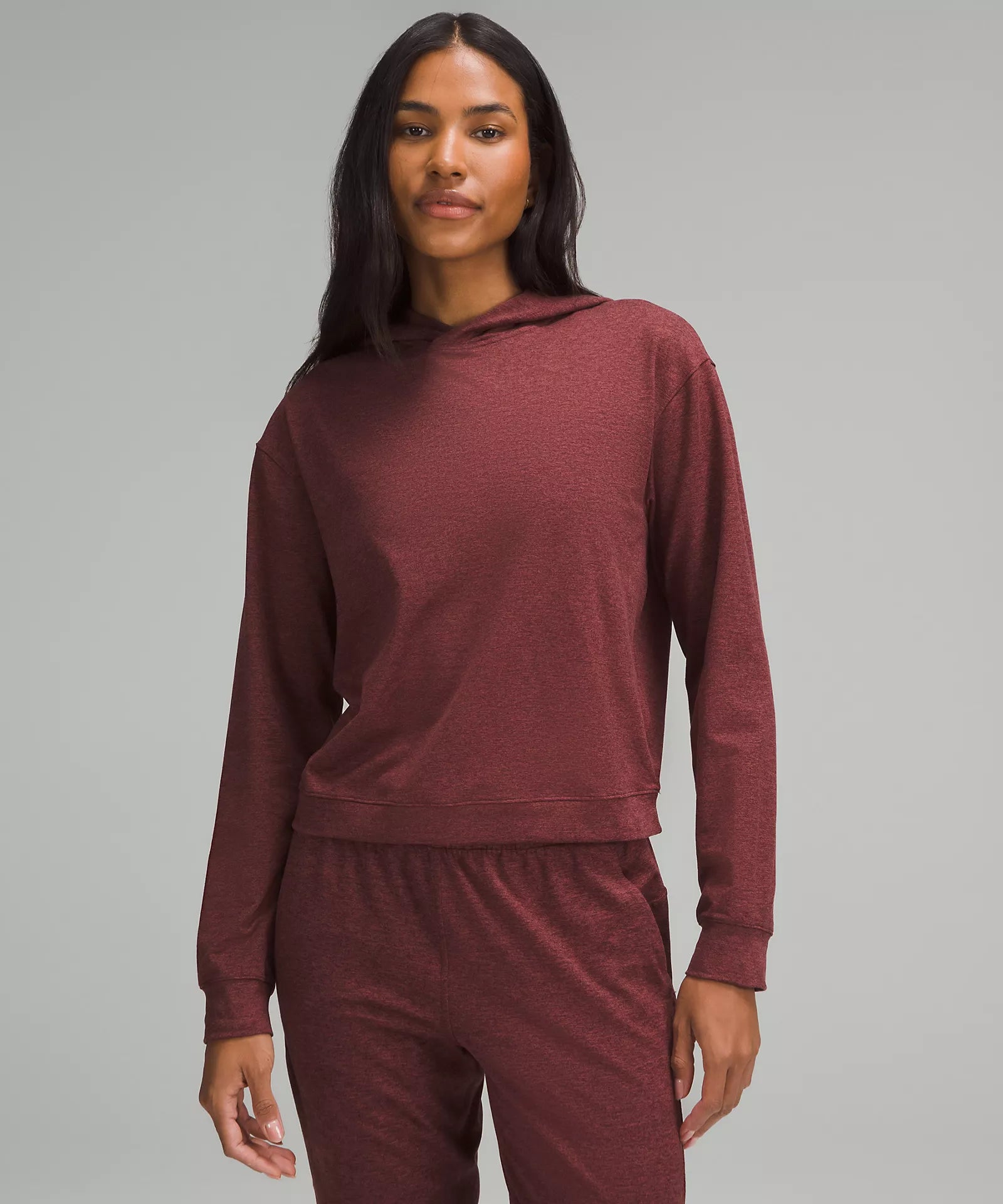 Sales For Clothes Soft Jersey Classic Fit Hoodie | Heathered Garnet