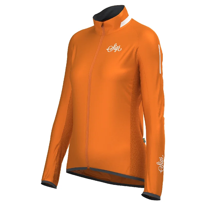Women's Activewear Garments Treriksröset Orange Women's Cycling Wind/Pack Jacket