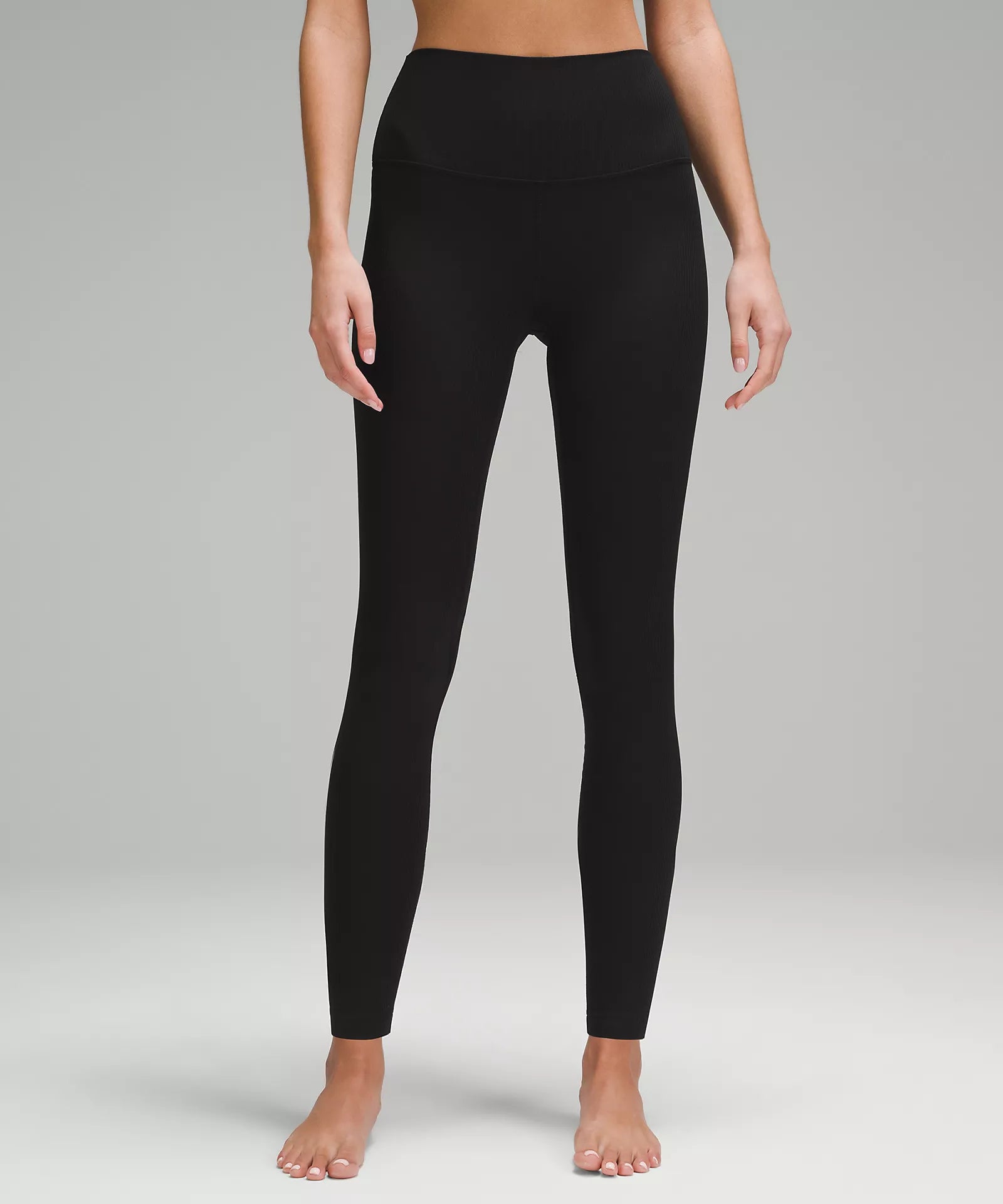 Women's Floral Print Outfit lululemon Align™ Ribbed High Rise Pant 28" | Black