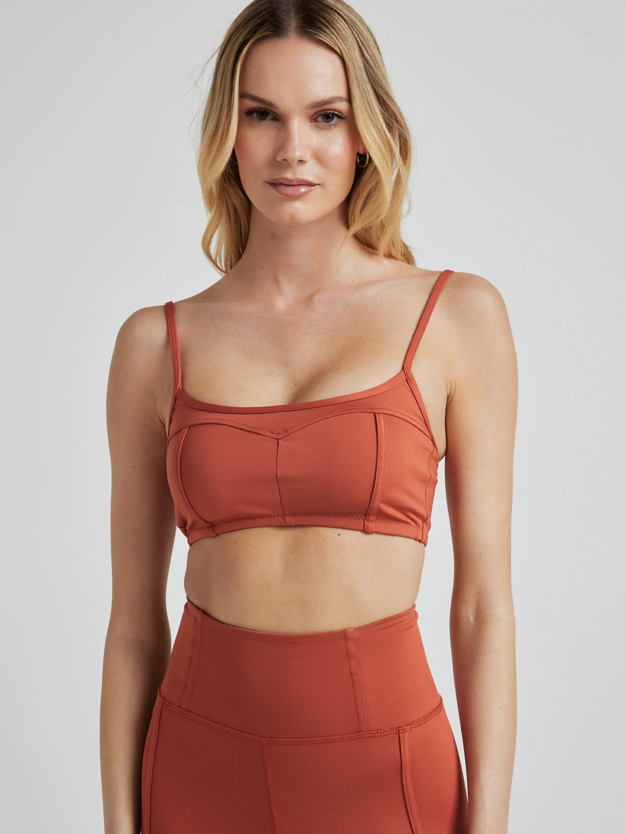 Women's Seasonal Wardrobe Clothing Contour Bralette - Baked Clay