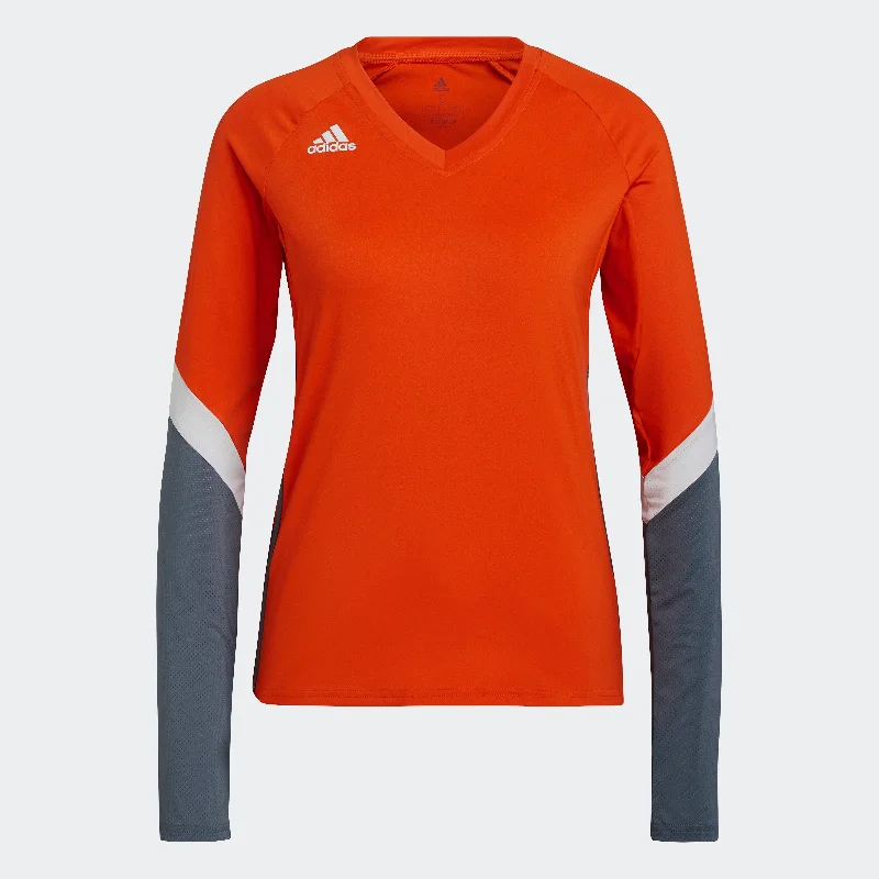 Women's Plus-Size Clothes Women's adidas Quickset Long Sleeve Multicolored Jersey