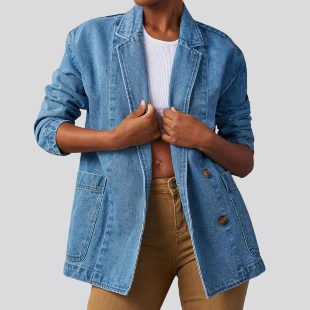 Denim blazer jacket for women