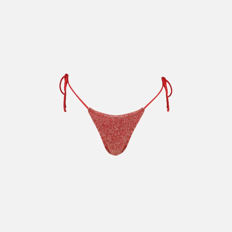 Contemporary Women's Clothing Asta Resort Lio Bikini Bottom - Raspberry Sequin