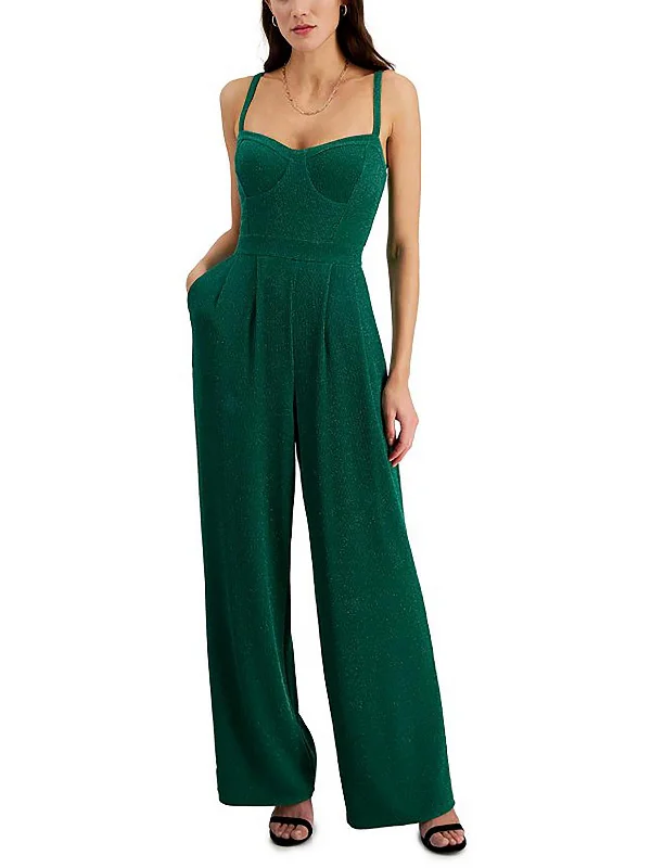 Exclusive Discount Womens Metallic Corset Seamed Jumpsuit
