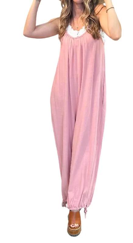 Women's Workout Garments Everyday Were Hustlin Jumpsuit In Canyon Rose