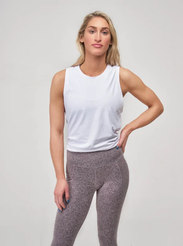Affordable Women's Clothes Tidal Flow Tank Top - White