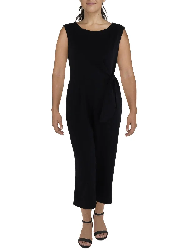 Women's Evening Apparel Womens Side tie Scoop Neck Jumpsuit