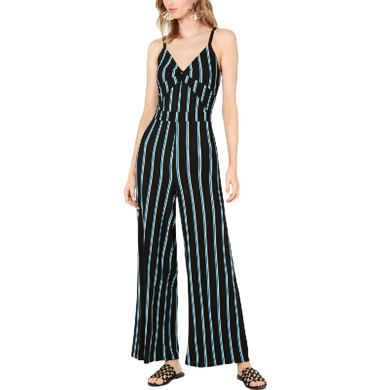 Fashionable Tops for Women Womens Striped Twist Front Jumpsuit