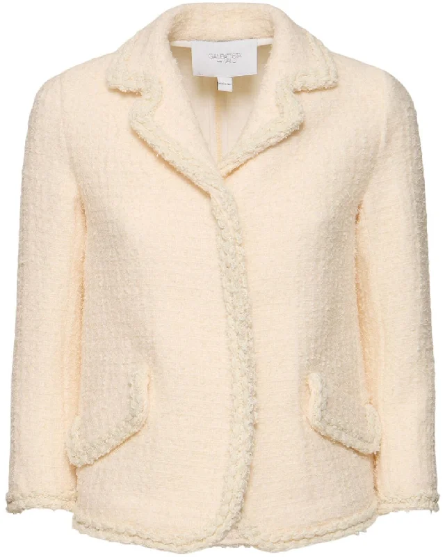 Women's Professional Garments Ivory Boucle Jacket