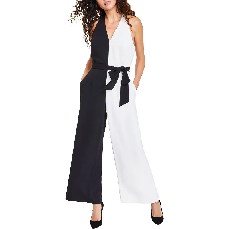 Women's Classic Attire Womens Belted One Shoulder Jumpsuit