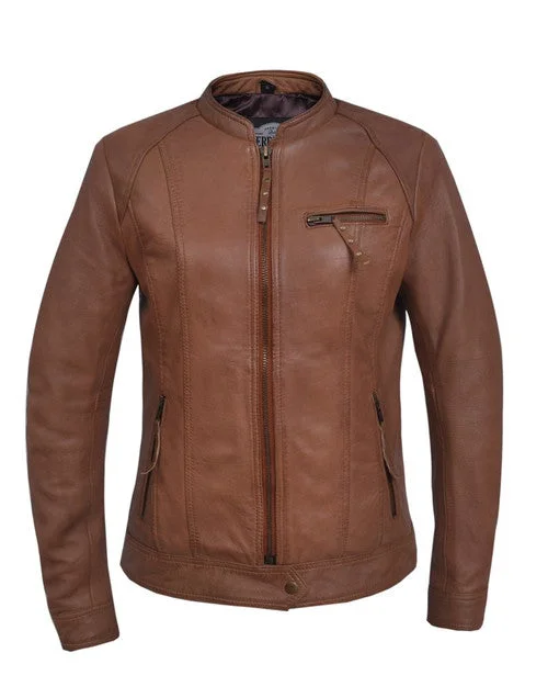Woman Clothing Women's Brown Leather Jacket - The Ultimate Style Statement 6849brn Woman Clothing Women's Brown Leather Jacket - The Ultimate Style Statement 6849brn