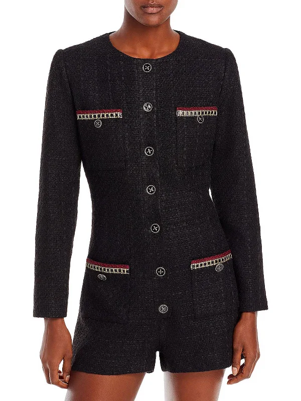 Clothing Store Womens Tweed Long Sleeve Romper