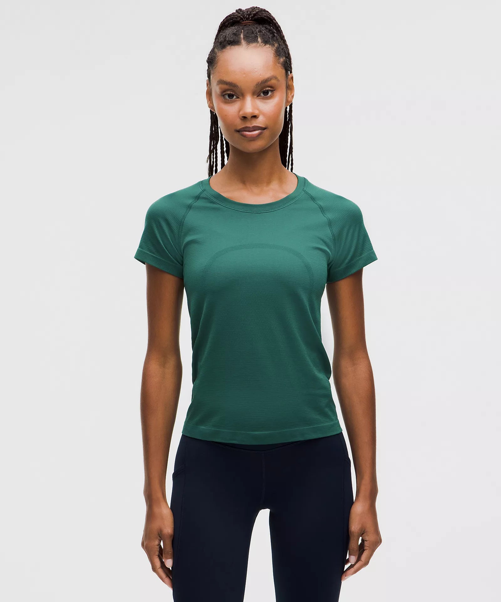 Women's Vacation Outfit Set Swiftly Tech Short-Sleeve Shirt 2.0 *Race Length | Storm Teal