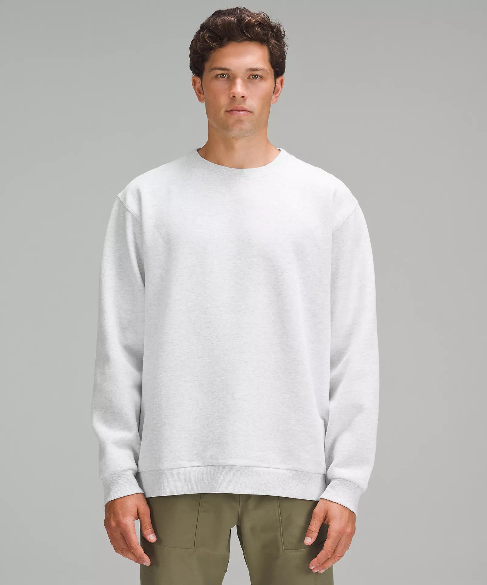 Online Boutiques Affordable Men's Steady State Crew | Heathered Core Ultra Light Grey