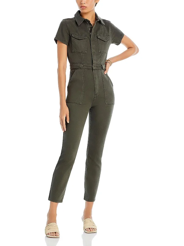 Women's Clothing Sale Online Womens Denim Ankle Leg Jumpsuit