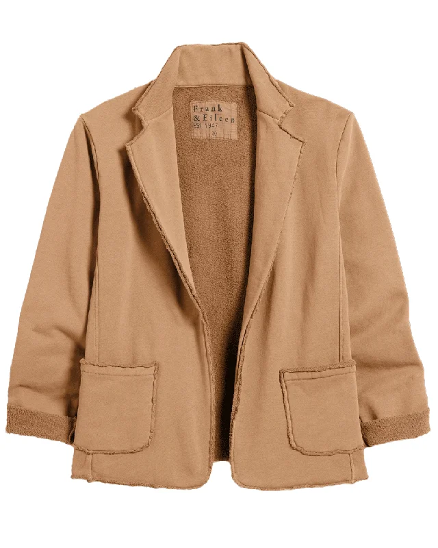 Versatile Women's Fashion Camel Dublin Knit Blazer
