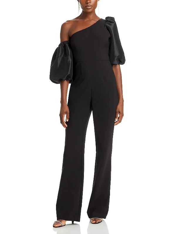 Affordable Women's Fashion Womens One Shoulder Wide Leg Jumpsuit