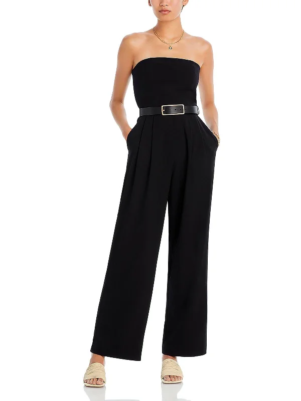 Women's Comfy Attire For Lounging Lexie Womens Strapless Wide Leg Jumpsuit