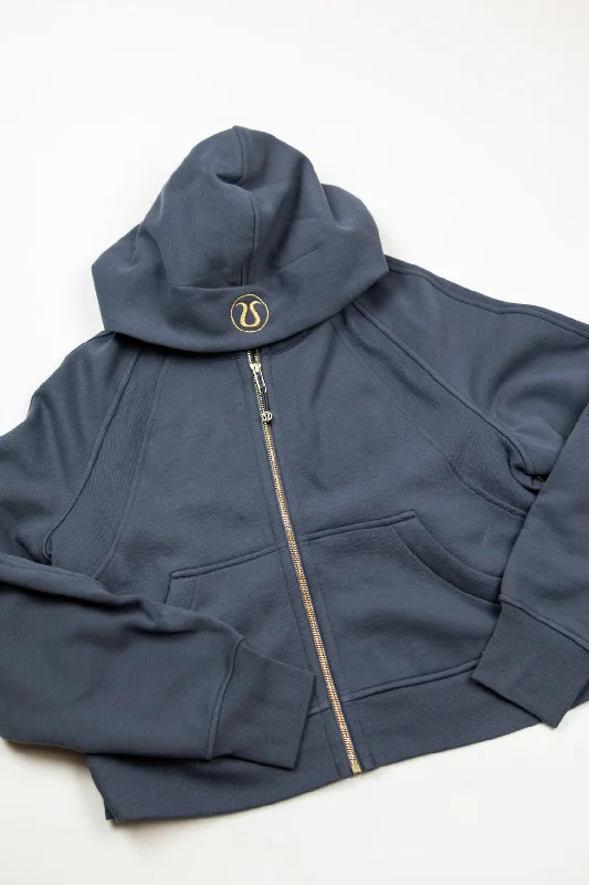 Outfits For Women Scuba Oversized Full Zip Hoodie | Shade/Gold
