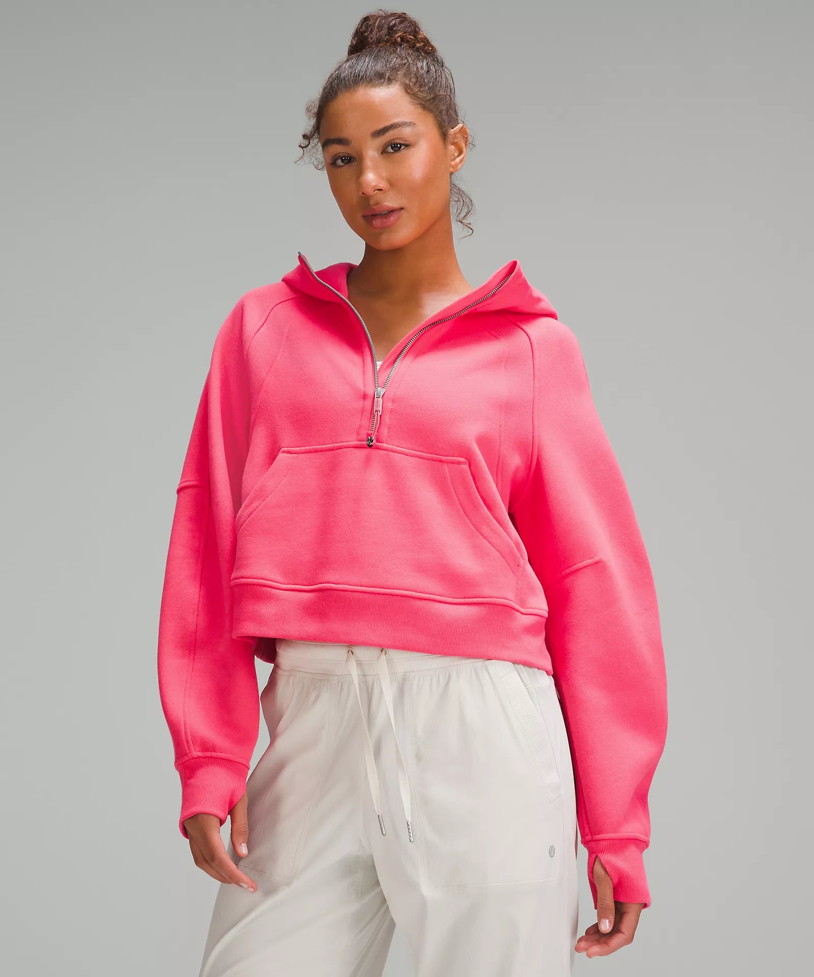 Women's Clothing for All Occasions Scuba Oversized Half Zip Hoodie | Glaze Pink