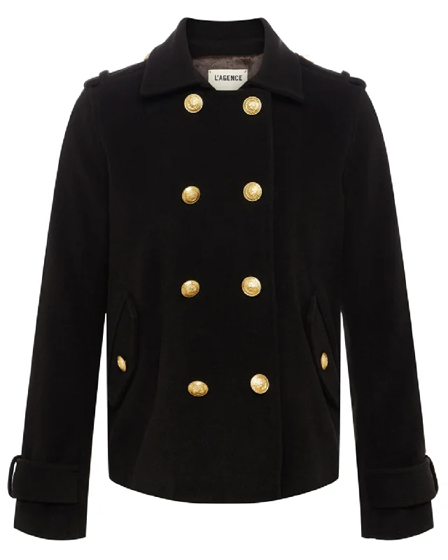 Affordable Women's Apparel Dark Chocolate Franco Shirt Military Coat