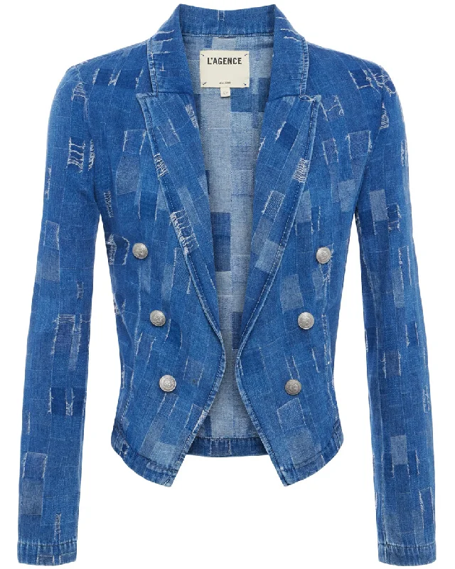 Clothing Woman Wayne Crop Denim Jacket in Tucson