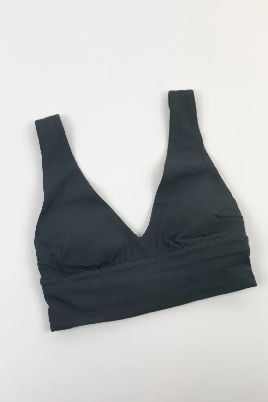Chic Clothes For Women lululemon Align™ V-Neck Bra *Light Support, C/D Cup | Oil Grey Chic Clothes For Women lululemon Align™ V-Neck Bra *Light Support, C/D Cup | Oil Grey