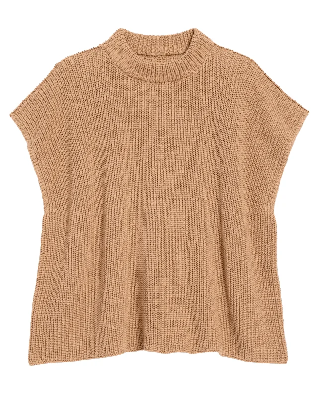 Women's Street Style Casual Wear Camel Montecito Vest