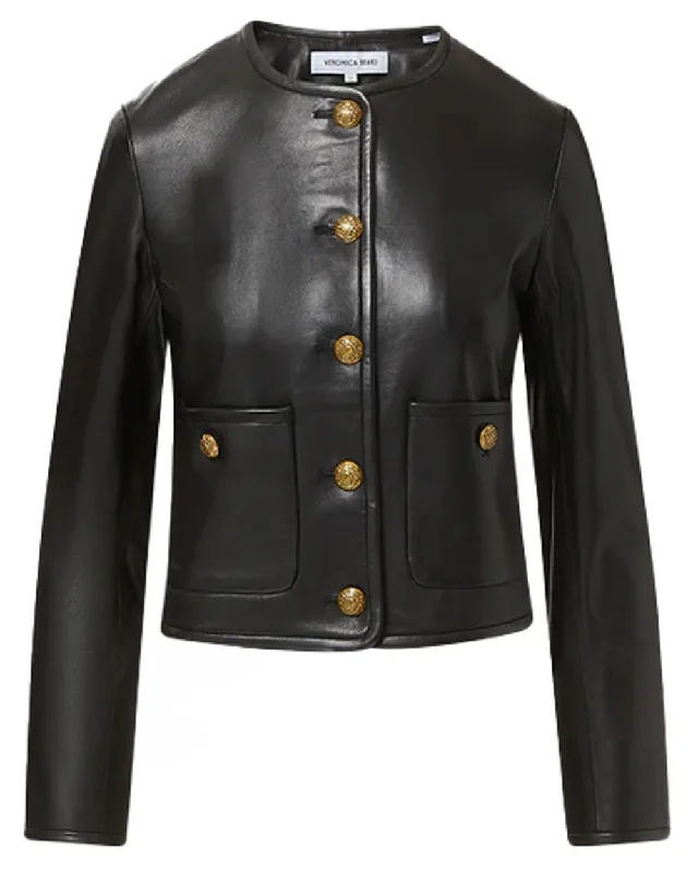 Women's Comfortable Clothes For Weekends Black Leather Andrea Jacket