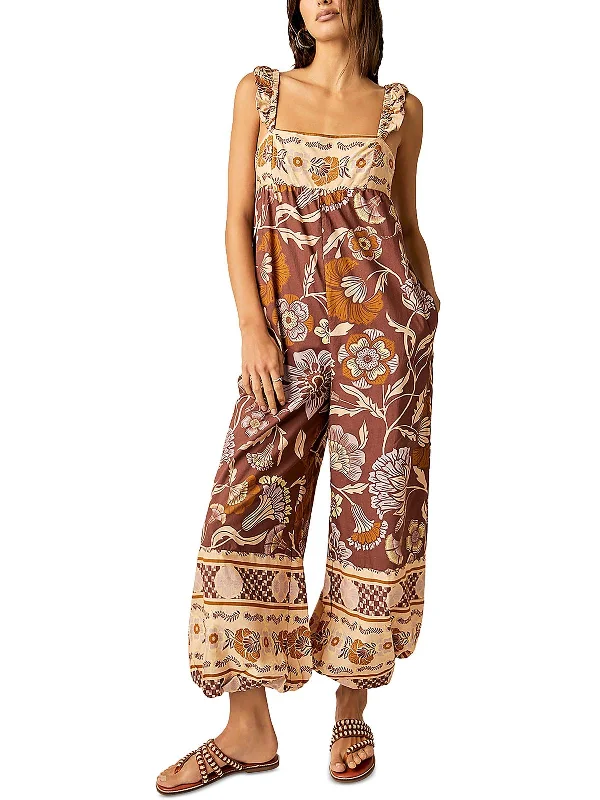 Women's Clothes Bali Albright Womens Cotton Printed Jumpsuit