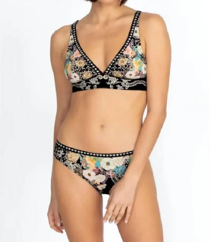 Mila Adjustable Bikini Top In Multi