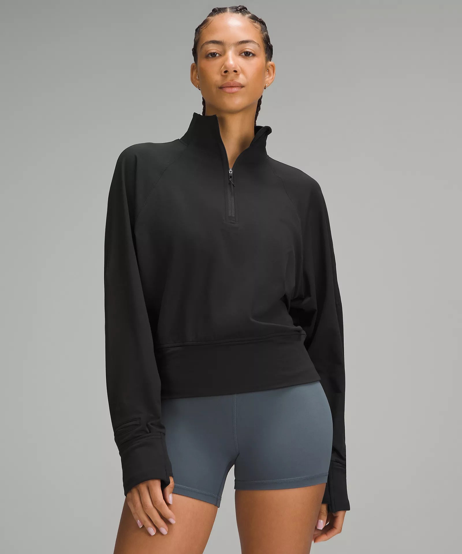 Affordable Luxury Women's Garments It's Rulu Fleece Half Zip | Black