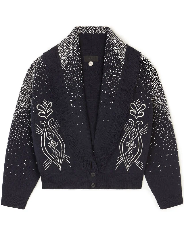 Chic Women's Clothing Online Midnight Blue I Dreamt A Dream Tonight Cardibomber Cardigan