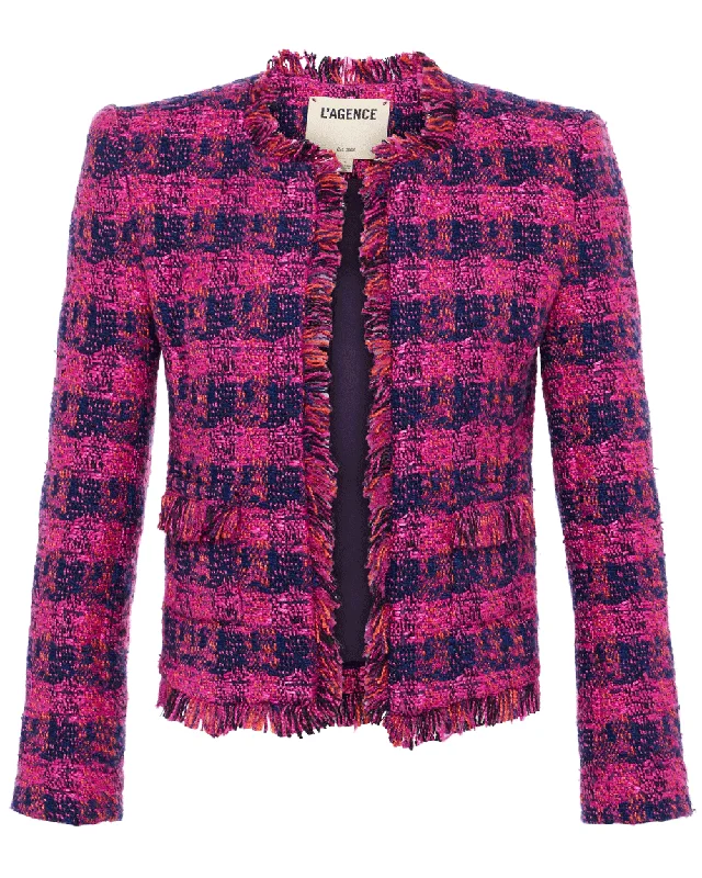 Elegant Women's Clothing Midnight Acai Ruby Tweed Angelina Blazer