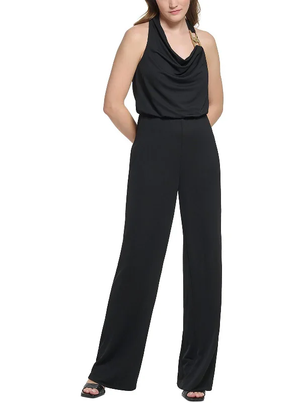 Sale On Clothing Womens Chain Hardware Cowlneck Jumpsuit