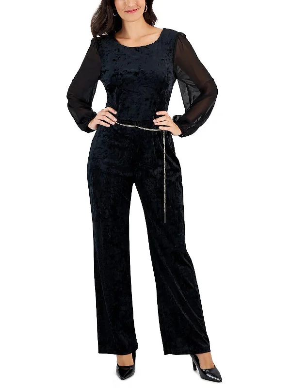 Women Online Clothing Boutiques Womens Chain Pintuck Jumpsuit