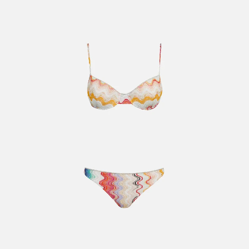 Trendy Women's Outfits for Casual Wear Missoni Bikini - Multicolor White Base
