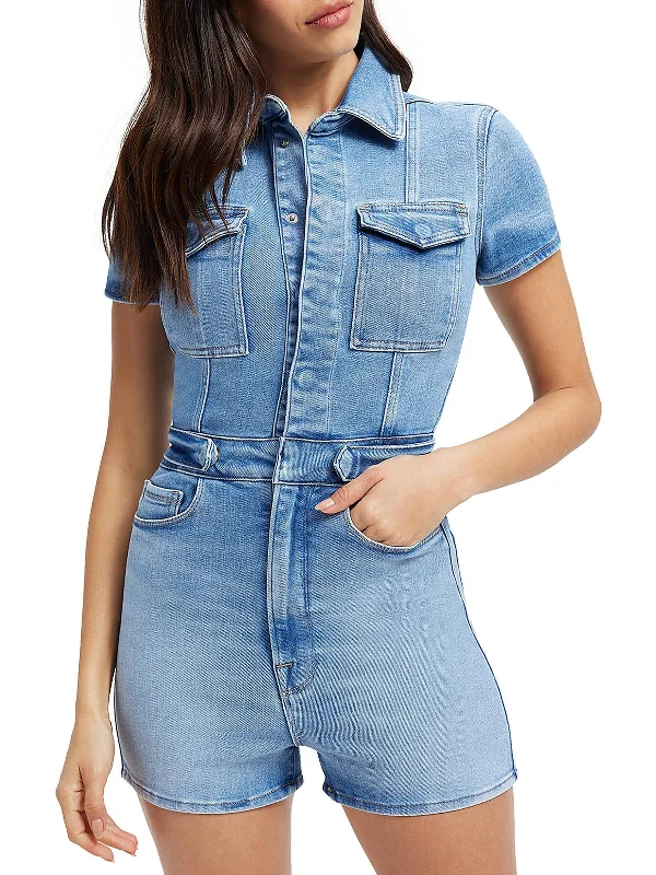 Women's Vacation Outfit Womens Mini Short Sleeve Romper