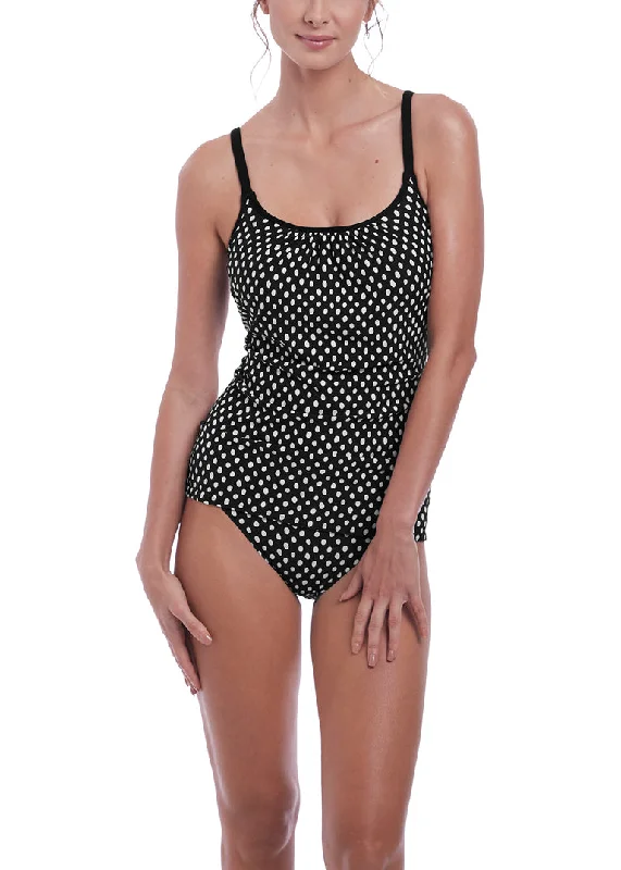 Modern Women's Apparel Fantasie Santa Monica Underwire Scoop Neck Tankini, Black and White Modern Women's Apparel Fantasie Santa Monica Underwire Scoop Neck Tankini, Black and White