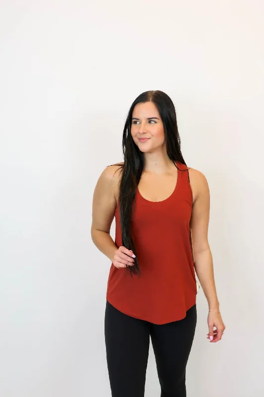 Affordable Online Boutiques Love Tank Top | Terra Orange