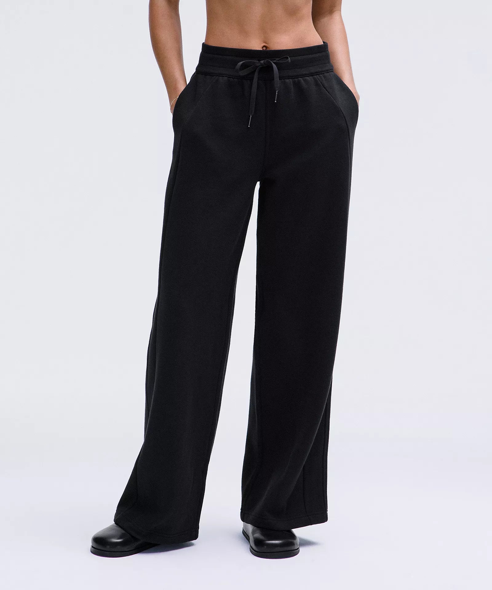 Women's Transitional Garments Scuba Mid-Rise Wide-Leg Pant *Regular 31" | Black