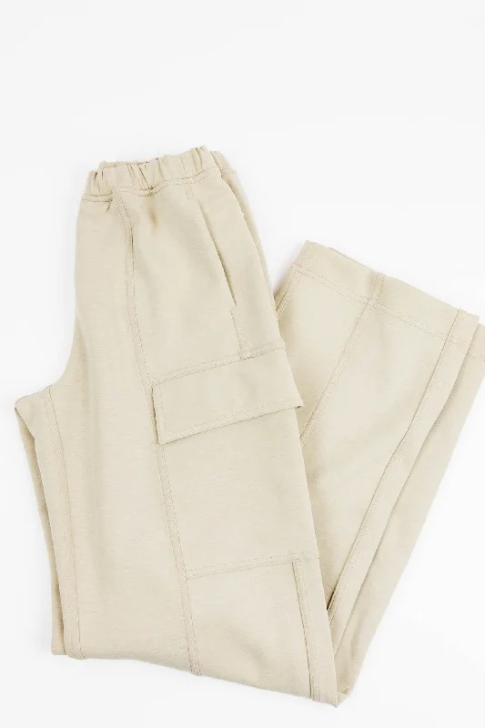 Women's Work Outfit For The Office Cotton-Blend Double-Knit Mid-Rise Cargo Pant 31" | Mojave Tan Women's Work Outfit For The Office Cotton-Blend Double-Knit Mid-Rise Cargo Pant 31" | Mojave Tan
