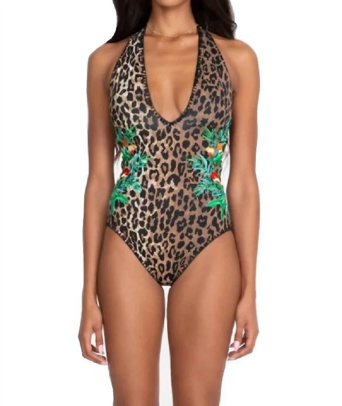 Vivianne Plunge One-Piece In Multi