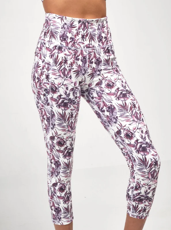 Elegant Women's Evening Garments Capri Legging - Mulberry