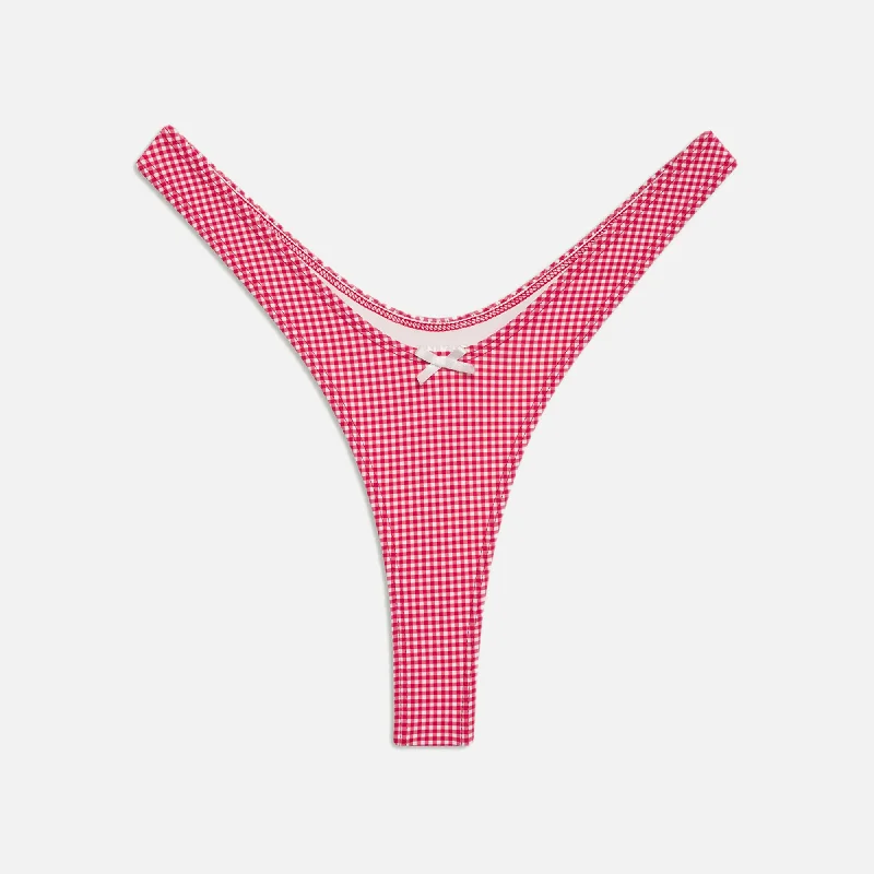 Women's Casual Wear Clothes Frankies Bikinis Full Moon Bottom - Ladybug Gingham