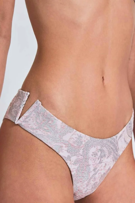 Chic Women's Clothing Online Martha Bikini Bottom In Pink And Silver