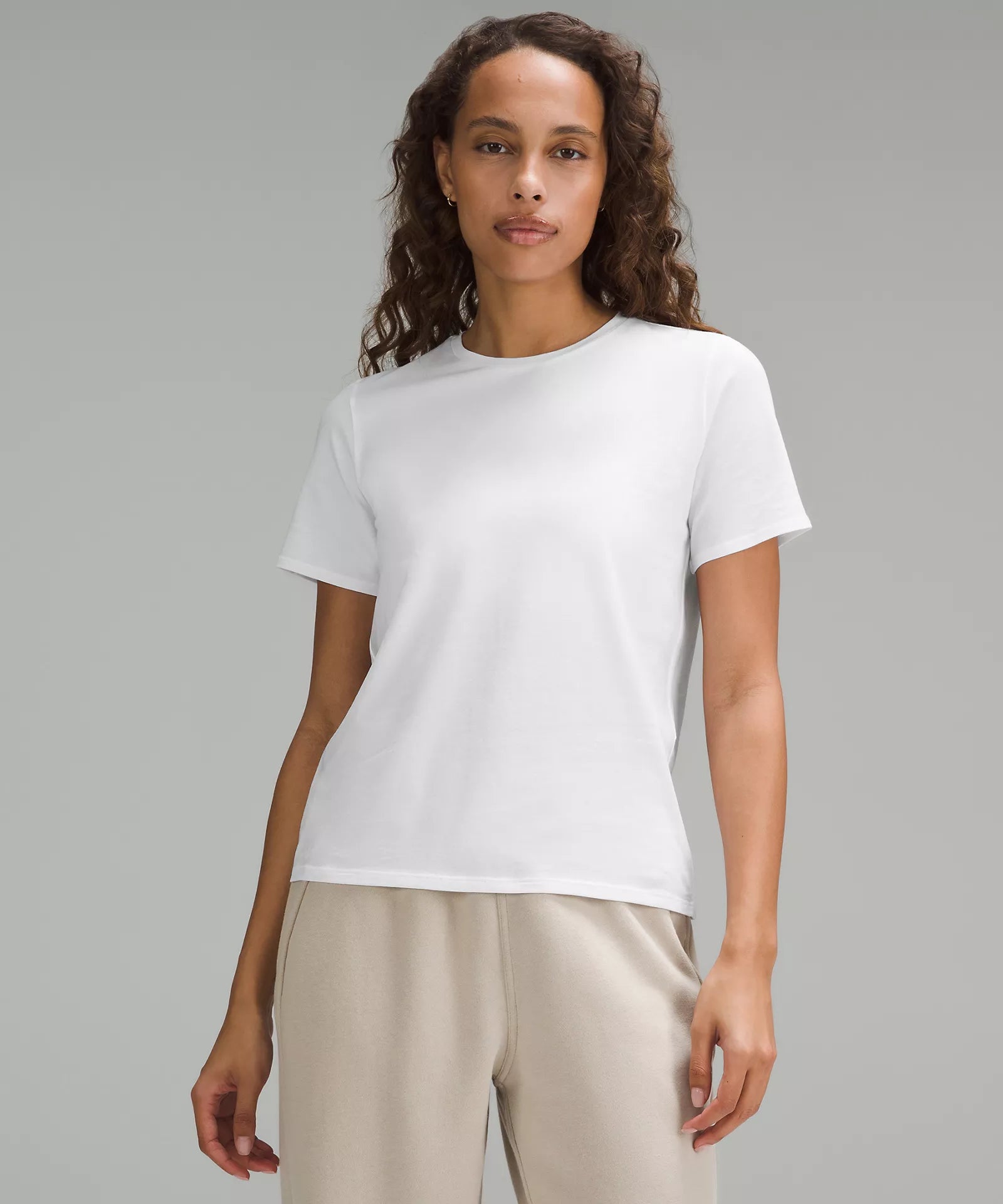 Workwear Fashion for Women Love Organic Cotton Crewneck T-Shirt | White