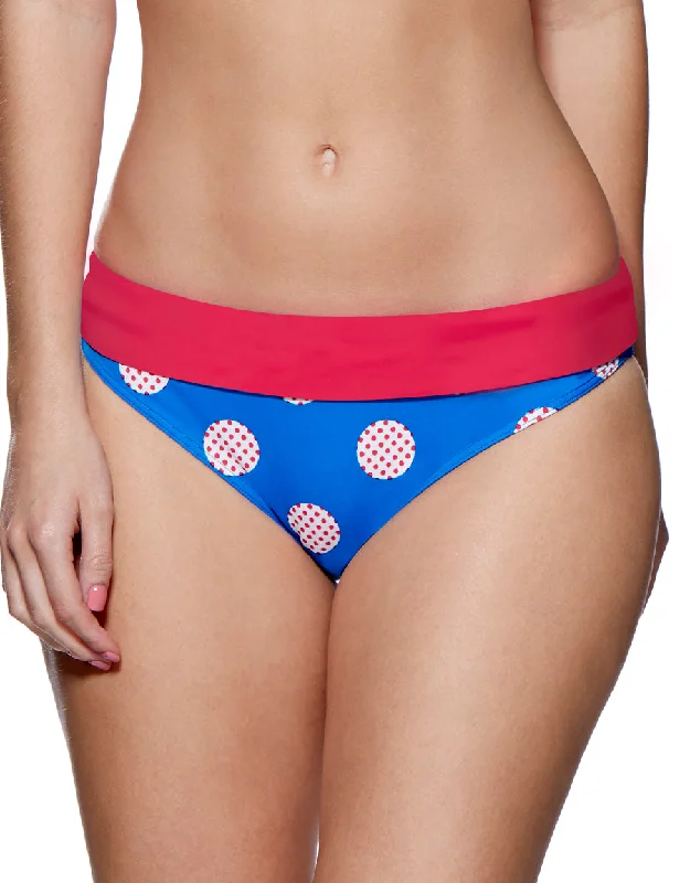 Casual Attire For Women Lepel Minnie Fold Top Bikini Bottom, Blue/White