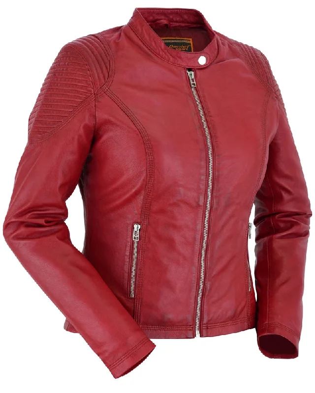 Women's Activewear for Exercise and Sports DS5501 Cabernet - Women's Fashion Leather Jacket Women's Activewear for Exercise and Sports DS5501 Cabernet - Women's Fashion Leather Jacket