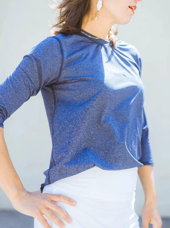 Women's Clothing Sale Online Performance Quarter Sleeve - Denim